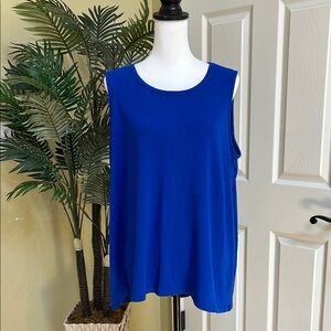 Cupio, size 1x, Blue Sleeveless Women's Top